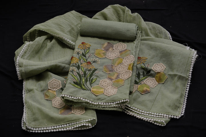 Mul cotton unstitched suit set