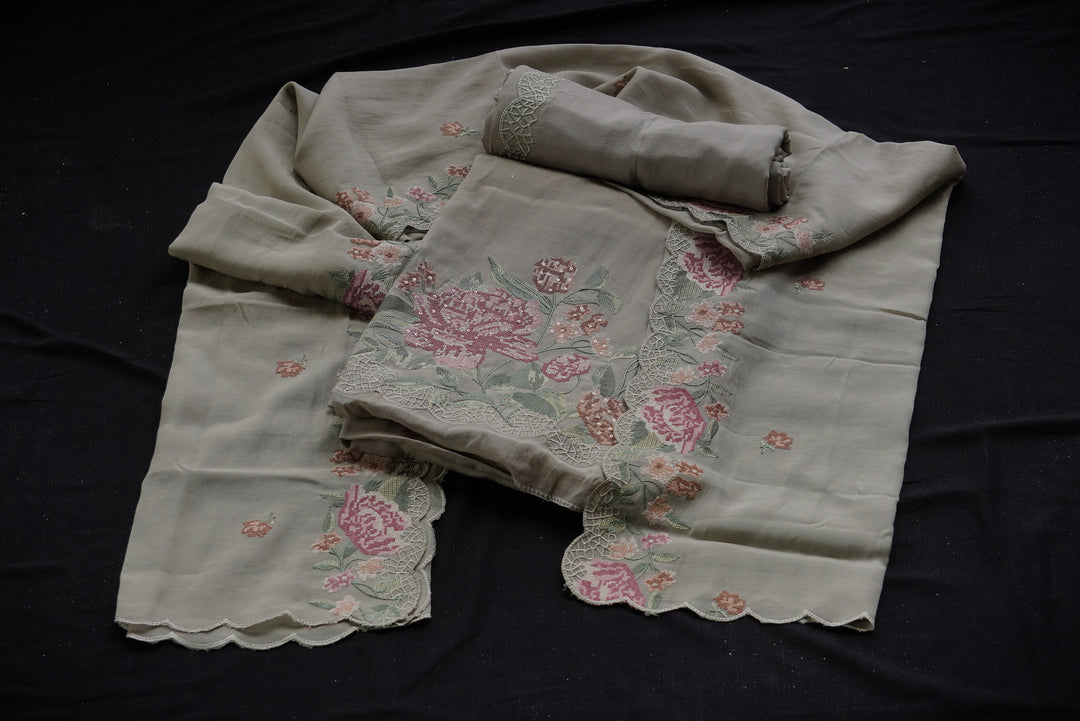 Mul cotton unstitched suit set