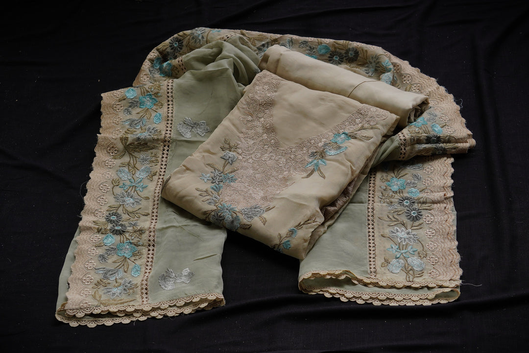 Reesham Organza unstitched suit set