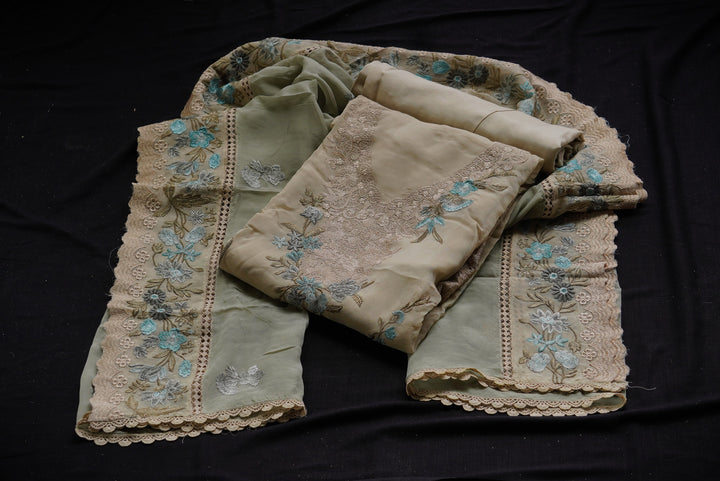 Reesham Organza unstitched suit set