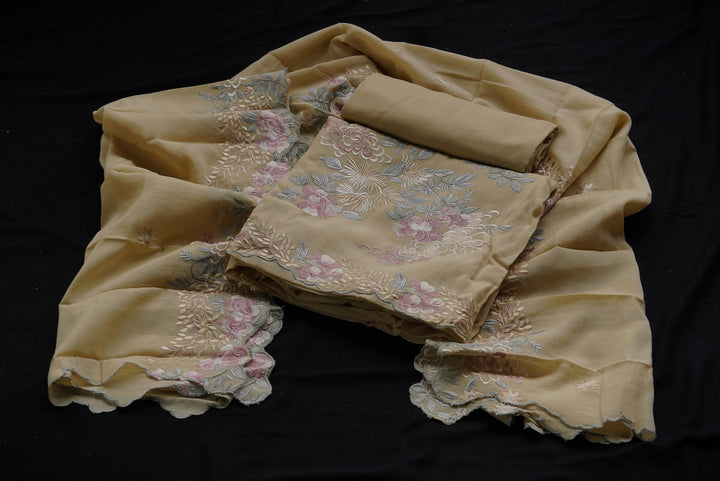 Mul cotton unstitched suit set