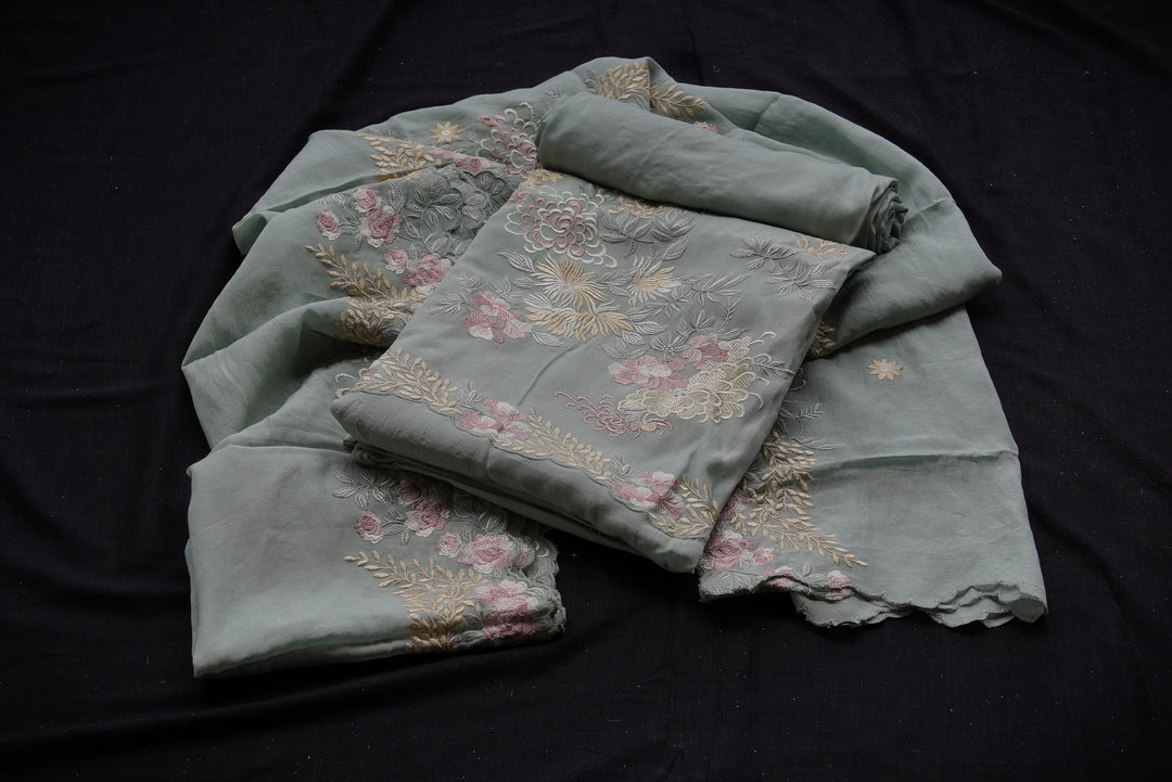 Mul cotton unstitched suit set