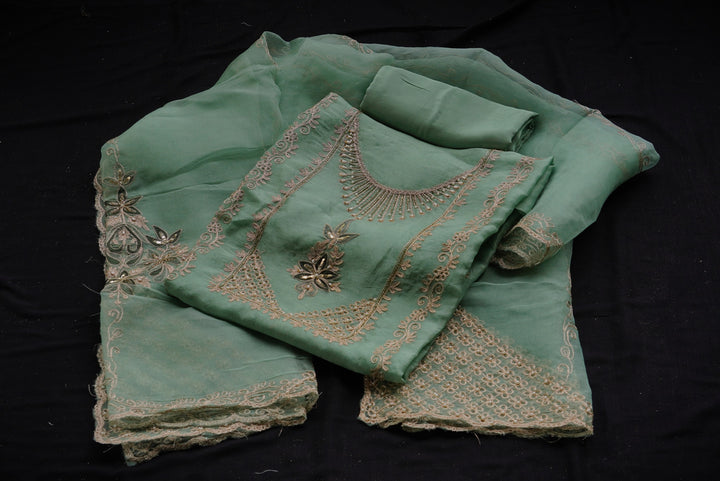 Organza Fabric unstitched suit set