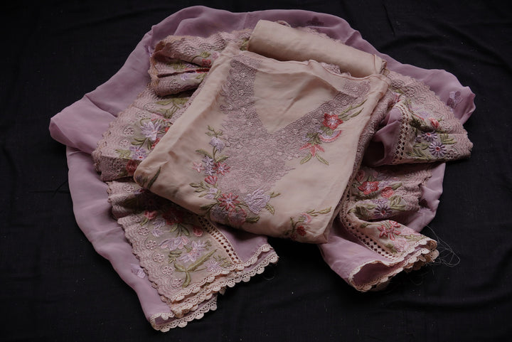 Reesham Organza unstitched suit set