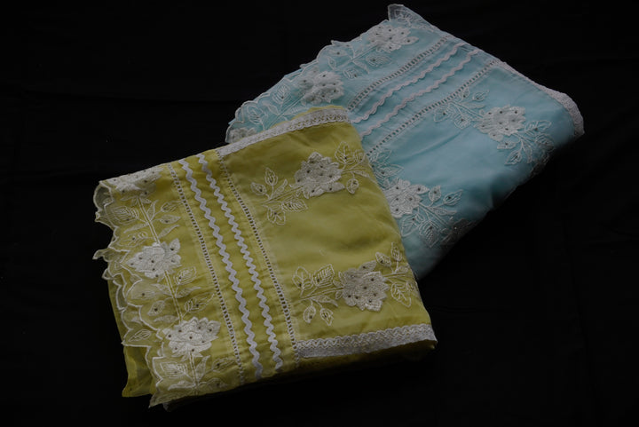 Organza Unstitched Suit set