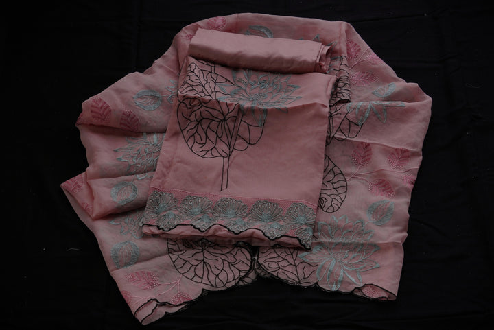 Organza Unstitched Suit set