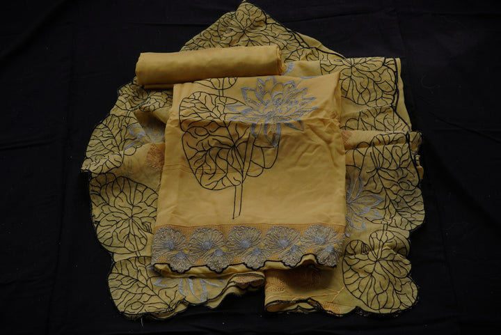 Organza Unstitched Suit set