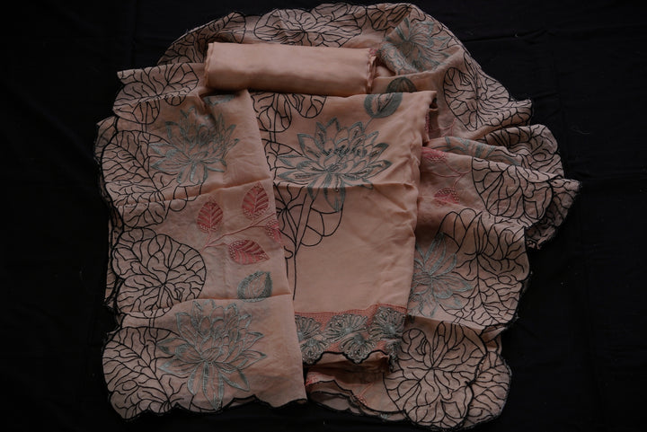 Organza Unstitched Suit set