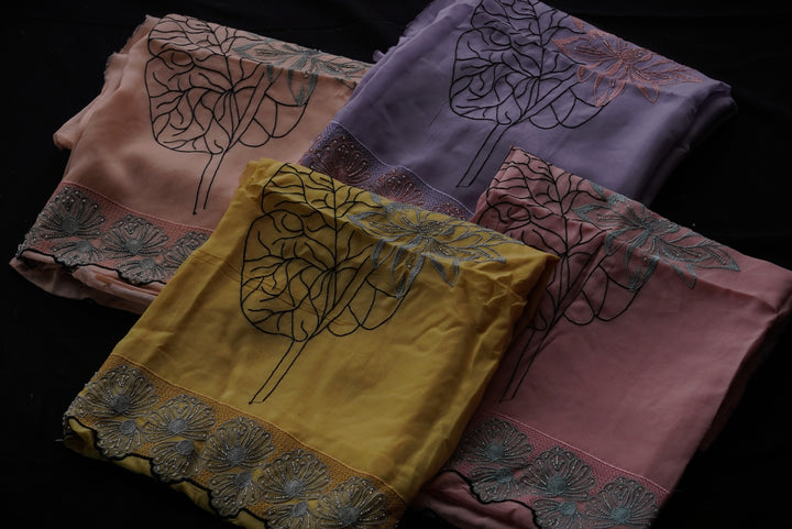 Organza Unstitched Suit set