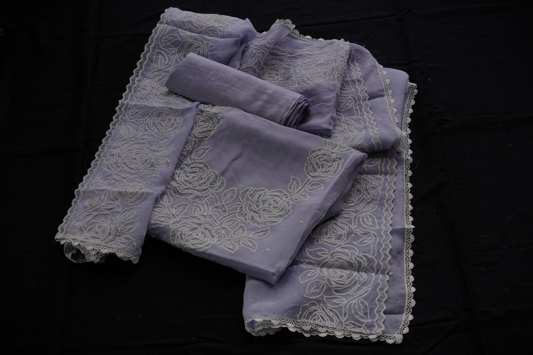Organza Unstitched Suit set