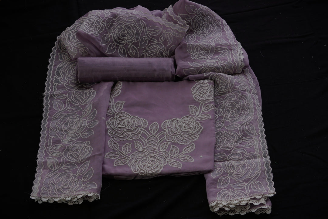Organza Unstitched Suit set