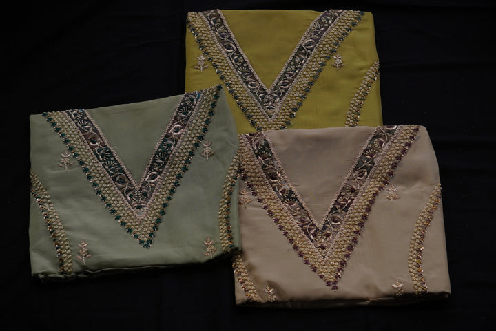 Organza Unstitched Suit set
