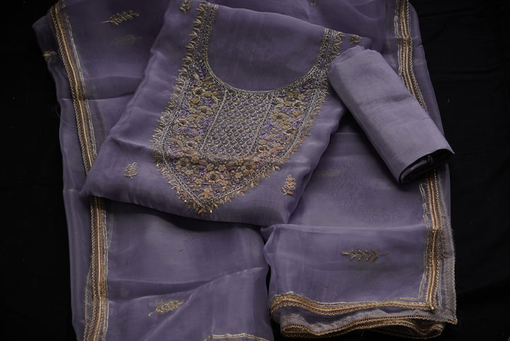 Glass tissue Unstitched Suit set