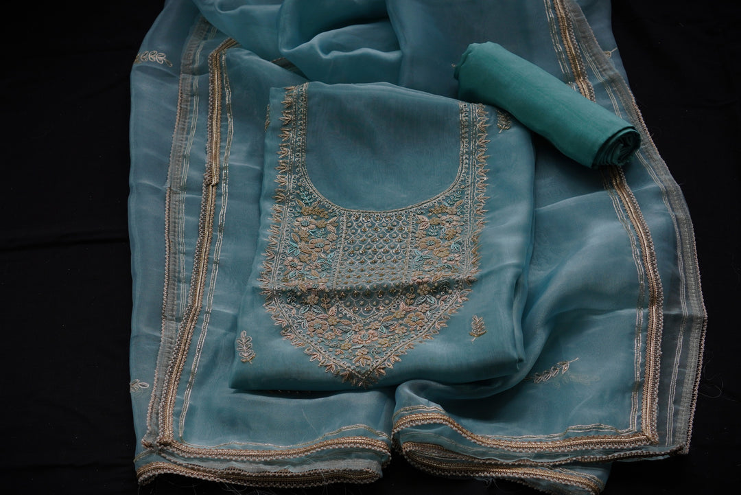 Glass tissue Unstitched Suit set