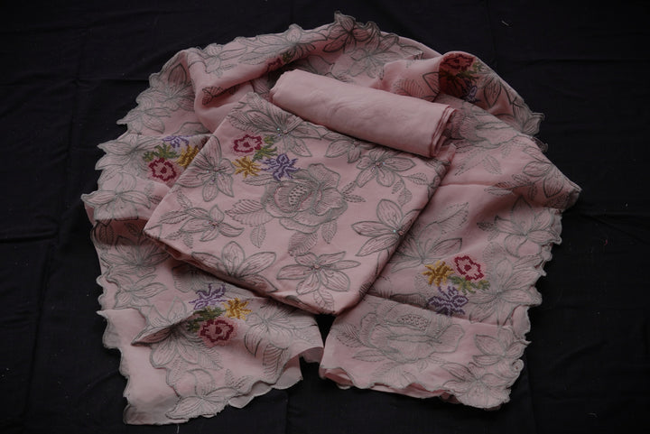 Organza Unstitched Suit set