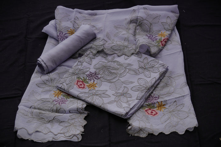 Organza Unstitched Suit set