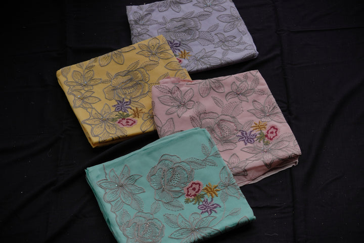 Organza Unstitched Suit set