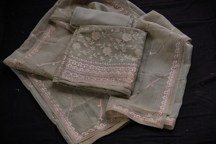 Crushed Tissue Unstitched Suit set