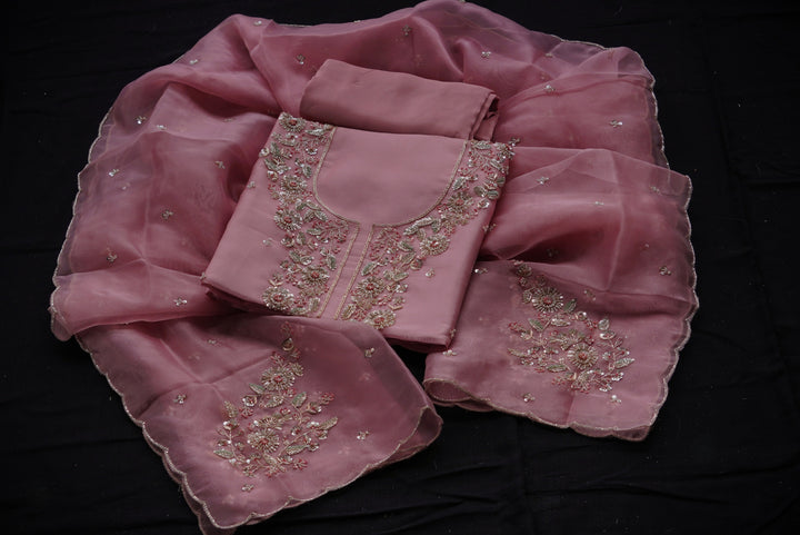 Pure organza Unstitched Suit set