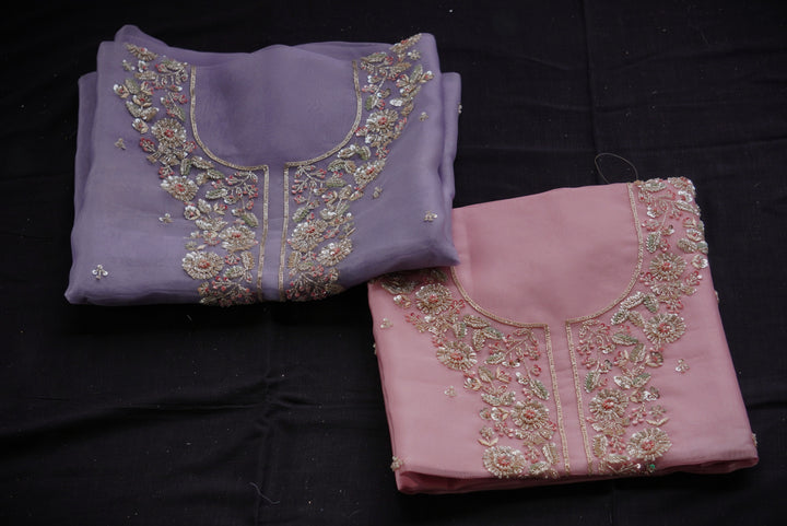 Pure organza Unstitched Suit set