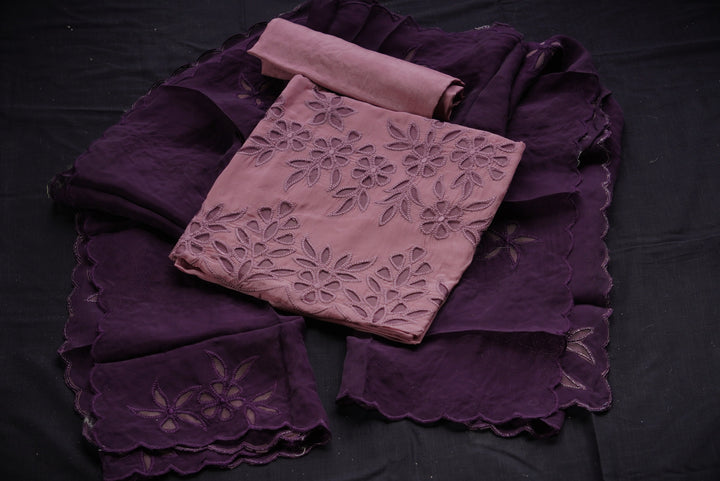 Organza viscose Unstitched Suit set