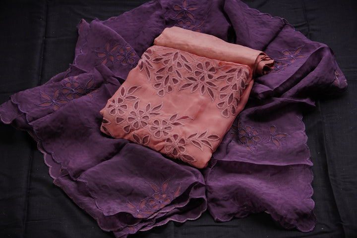 Organza viscose Unstitched Suit set