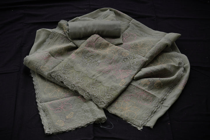 Mul cotton unstitched suit set