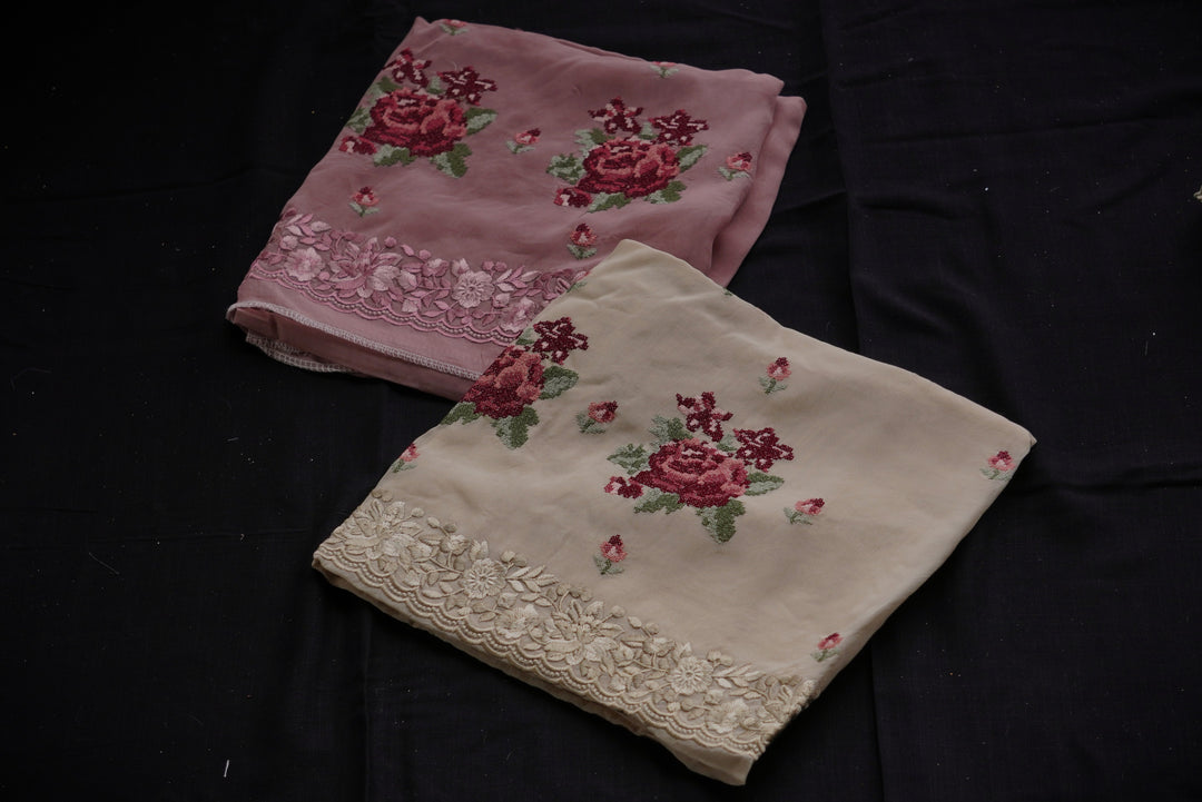 Organza Unstitched Suit set