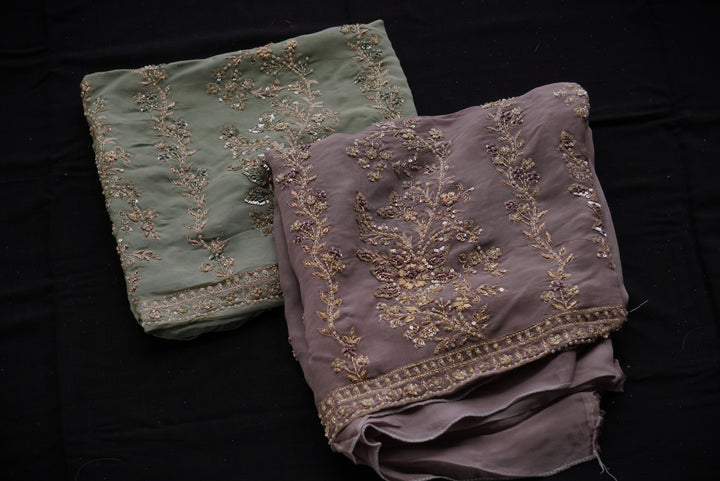 Pure Muslin Silk unstitched suit set