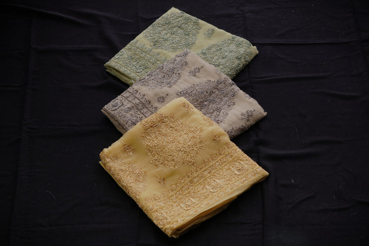 Pure crush tissue Unstitched Suit