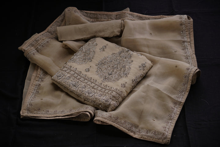Pure crush tissue Unstitched Suit