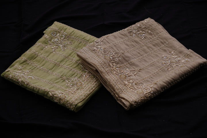 Pure Organza Unstitched Suit set