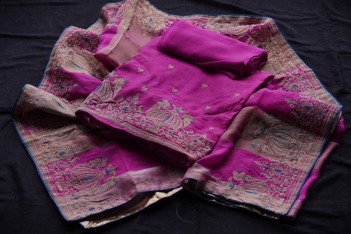 Khadi Silk Unstitched Suit Set