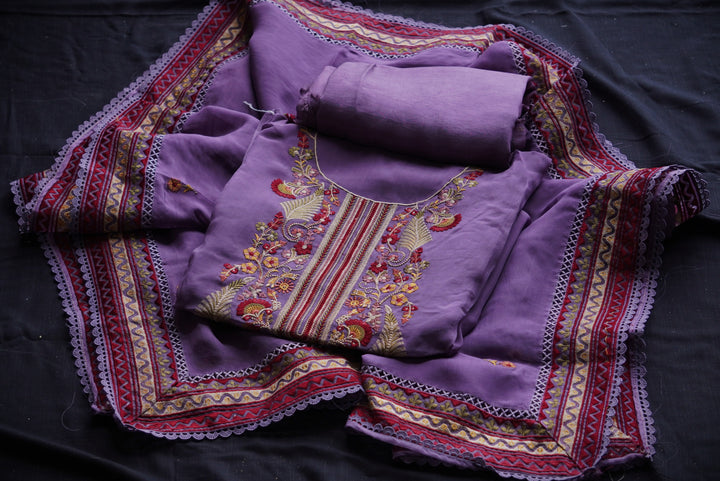 Organza Unstitched Suit Set