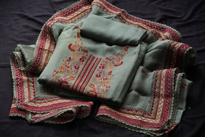 Organza Unstitched Suit Set