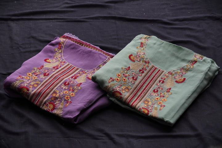 Organza Unstitched Suit Set