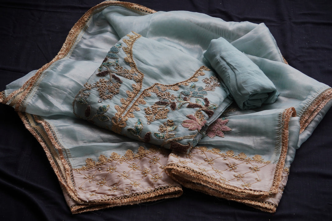 Silk Unstitched Suit Set