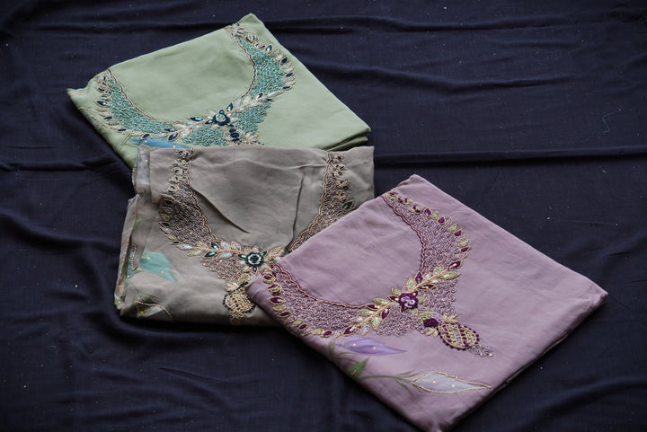 Organza Unstitched Suit Set