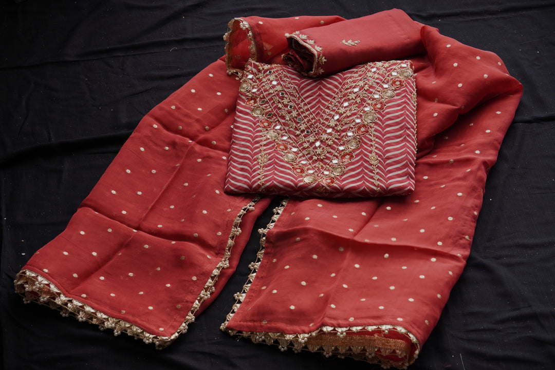 Organza Ustitched Suit Set