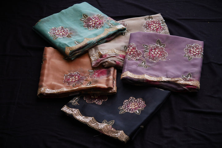 Glass Tissue with Digital Print Unstitched Suit Set