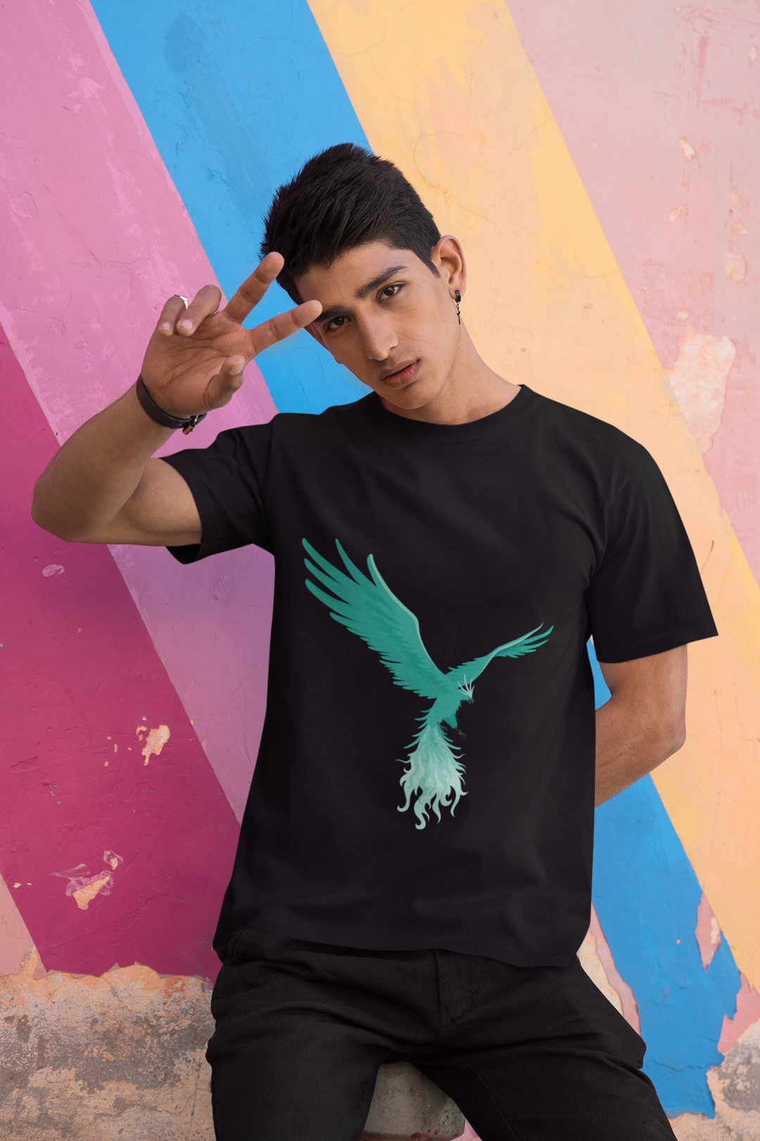 Gphoenix Printed Tshirt by UQ(Black)