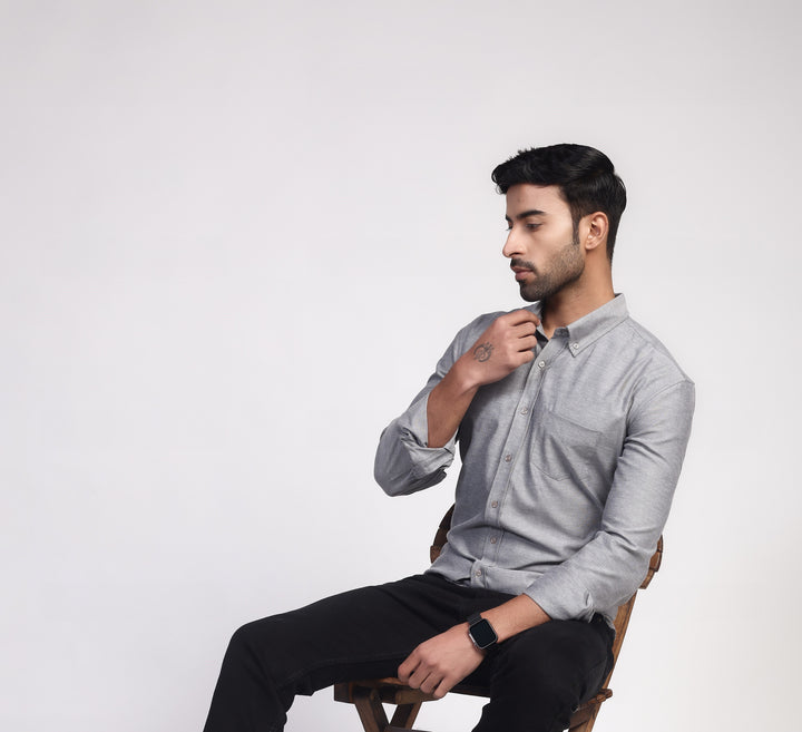 Oxford Shirt -  Dark Grey