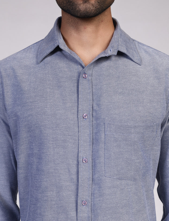 Oxford Shirt - Navy Blue / Chambray