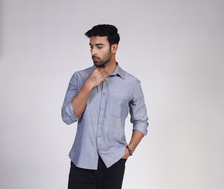 Oxford Shirt - Navy Blue / Chambray