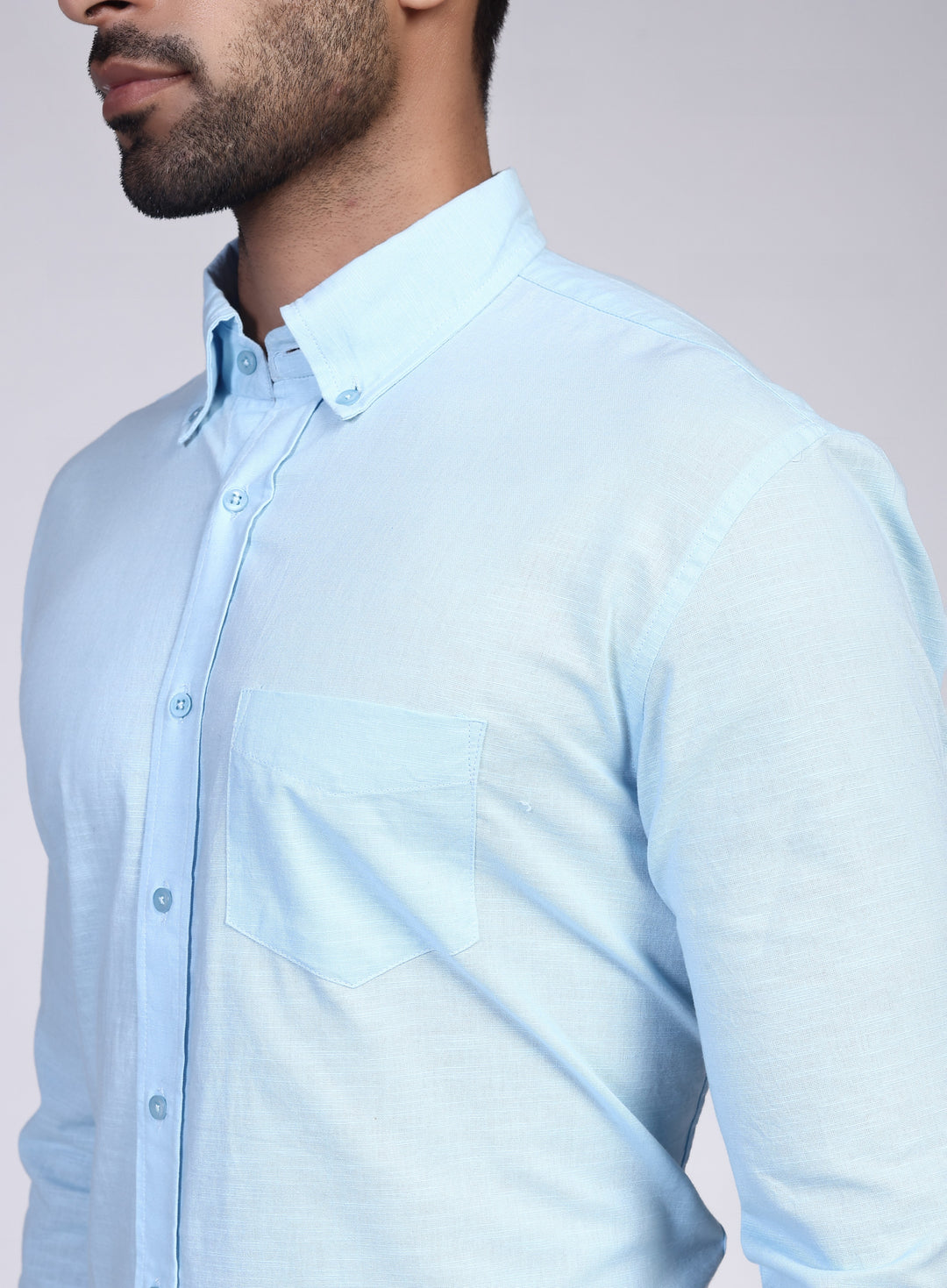 Linen Shirt - Light Blue