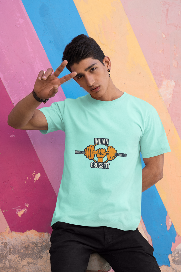 Fitness Gym Printed Tshirt by UQ(Mint)