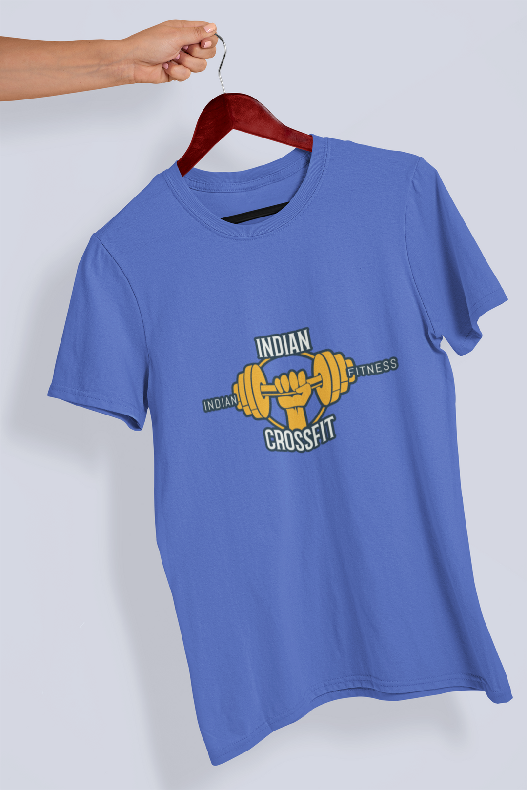 Indian Crossfit Printed Tshirt by UQ(Royal Blue)(Mint)