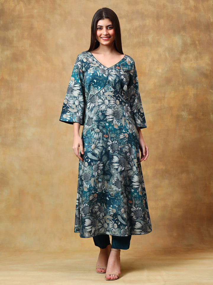 Floral Cotton Kurta Set