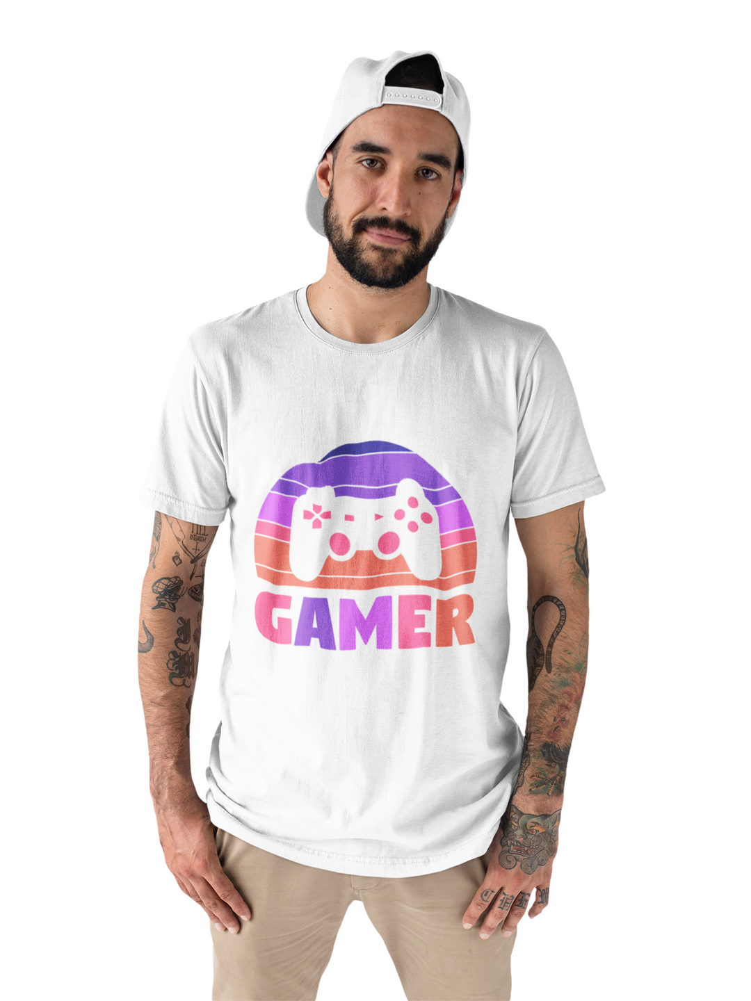 Gamer Printed Tshirt by UQ(White)