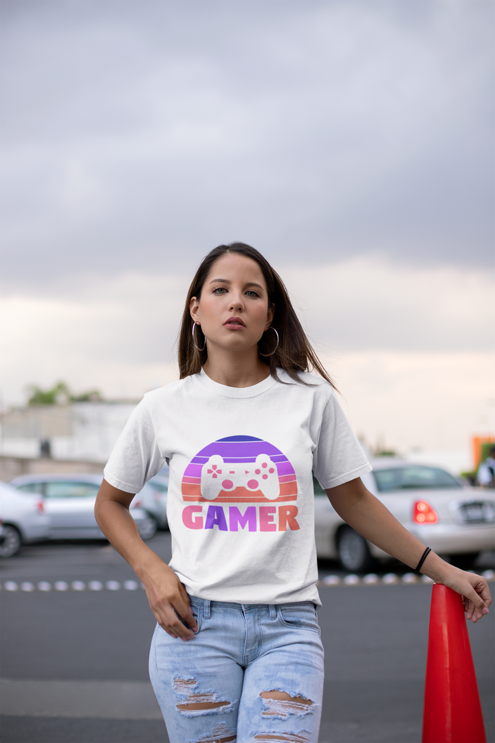 Gamer Printed Tshirt by UQ(White)